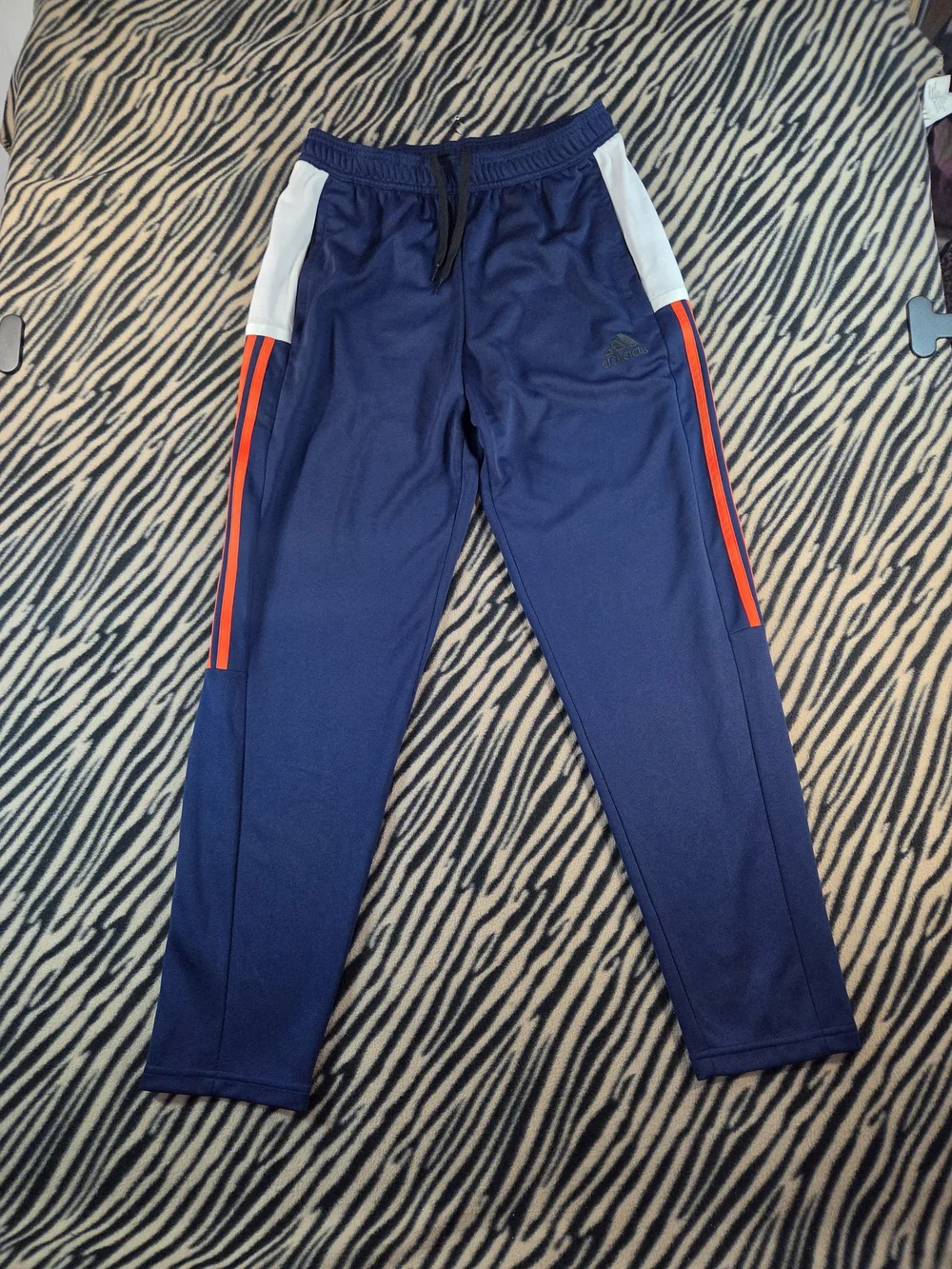 Adidas Tiro 21 Aeroready Track Pants Navy with White and Orange Size M